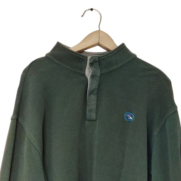 Gear For Sports Sweater Mens Large Mockneck Henley Pullover Green Golf Logo - Picture 7 of 7